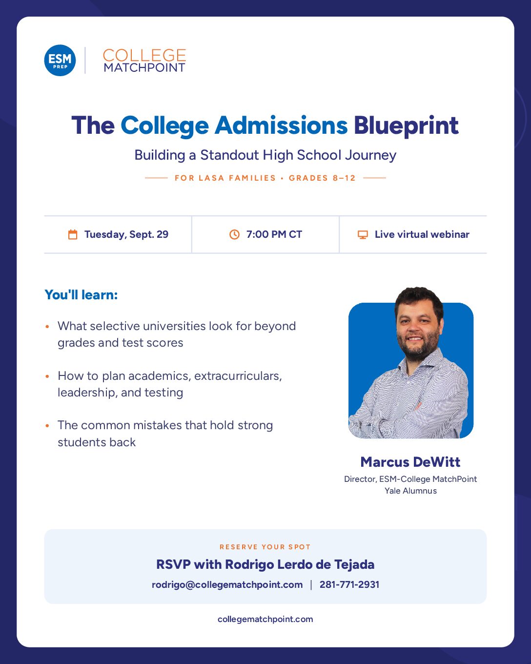 College Admissions Blueprint: 9/29/26